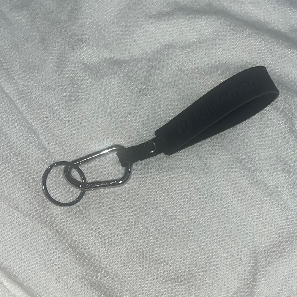Lululemon Black silicone Keychain